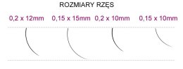 Syis - rzęsy J 0,20 x 10 mm 0,25 g